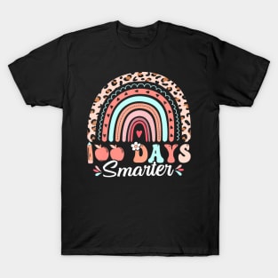 100th Day of School Teacher  Leopard 100 Days Smarter T-Shirt